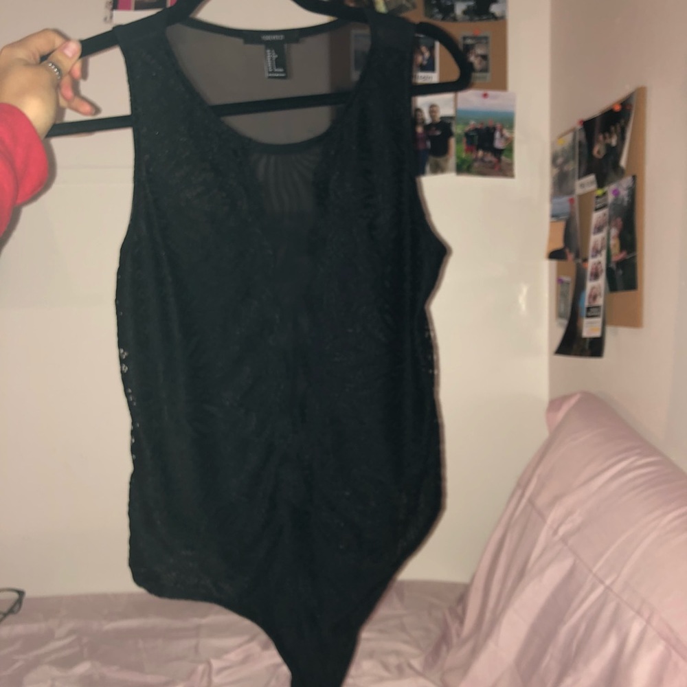 Forever 21 bodysuit with mesh cutout